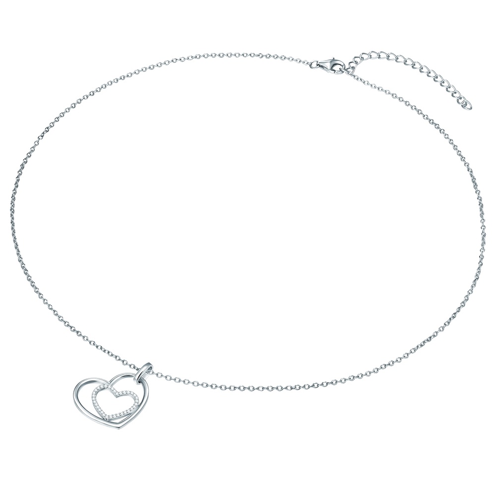 Rafaela Donata Collier en argent Coeur Argent sterling Oxyde de zirconium (CZ) en Argent collier