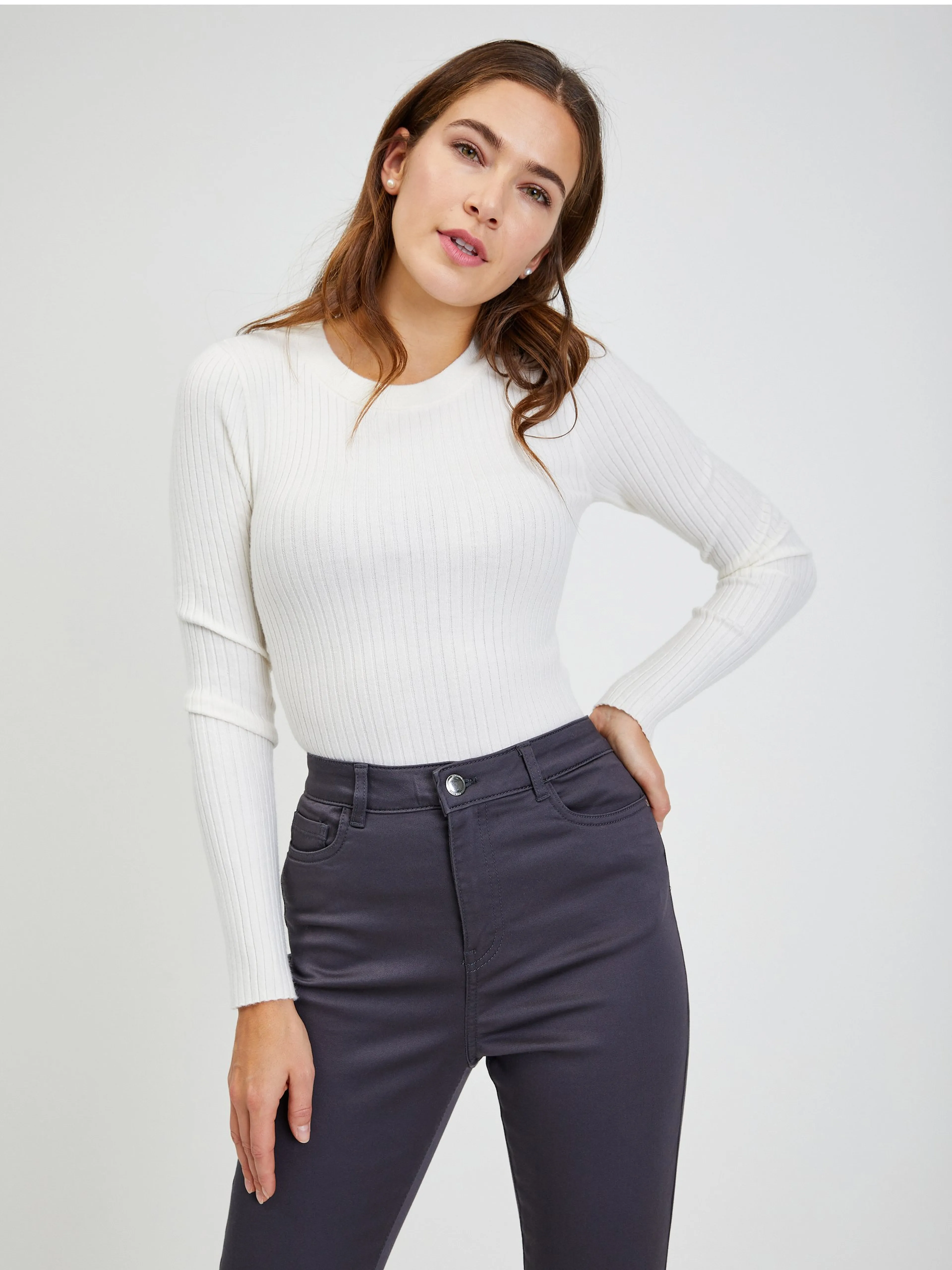Graue Damenhose ORSAY