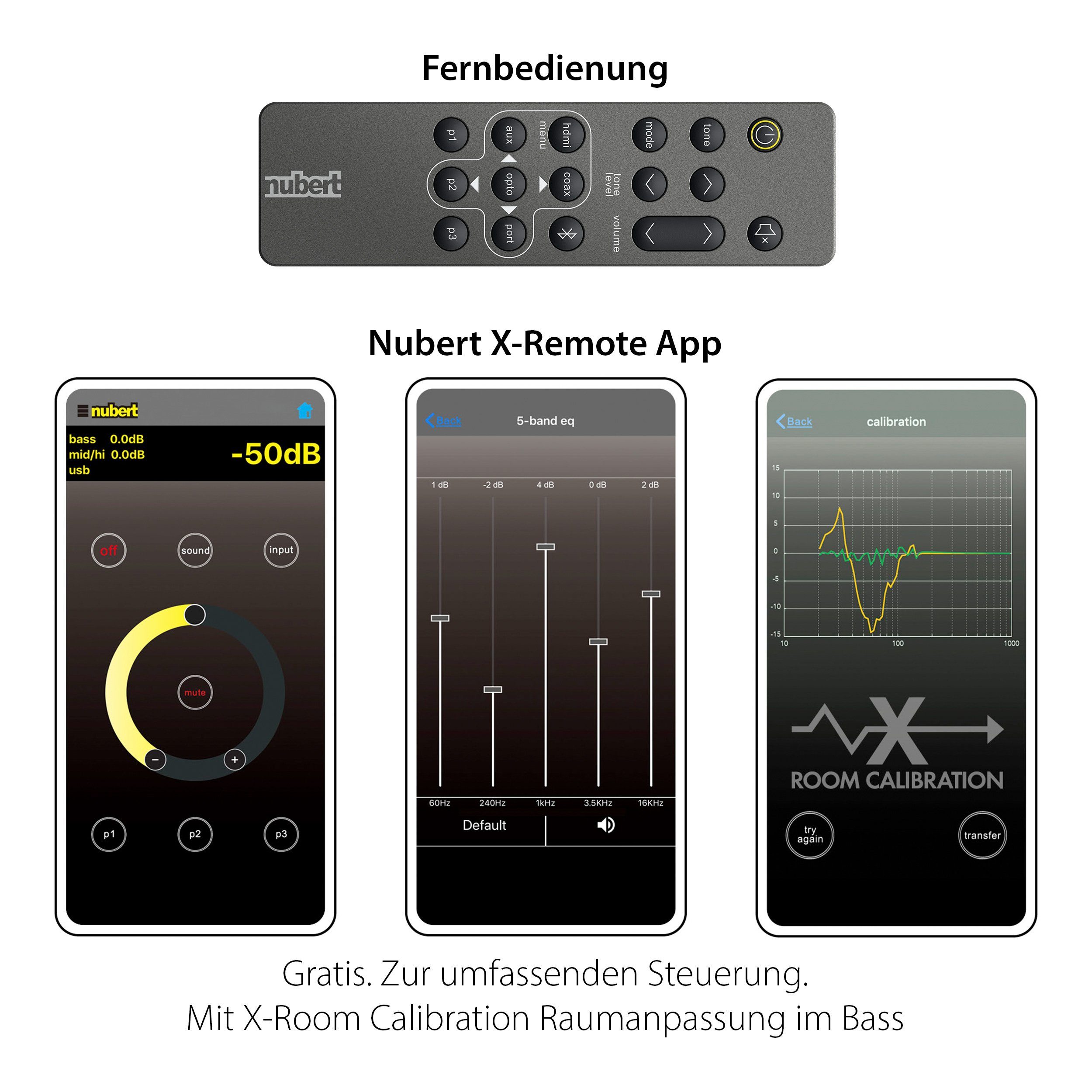 Nubert nuXinema preAV Vorverstärker (Dolby Atmos 7.1.4, Voice+, X-Room Calibration)