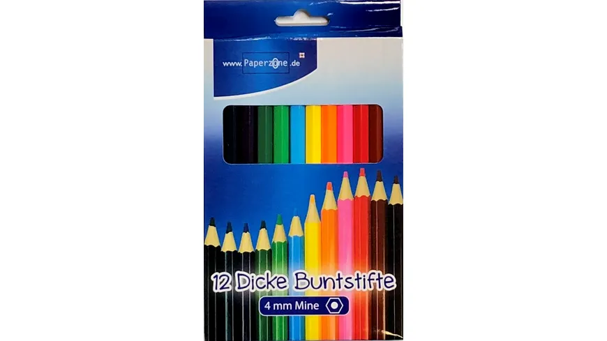 PAPERZONE Buntstifte mit 4mm Mine