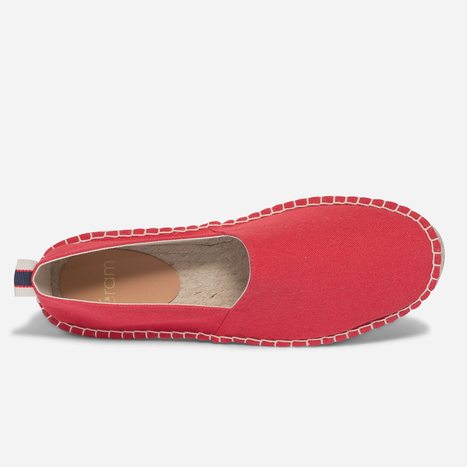 Espadrille rouge en toile