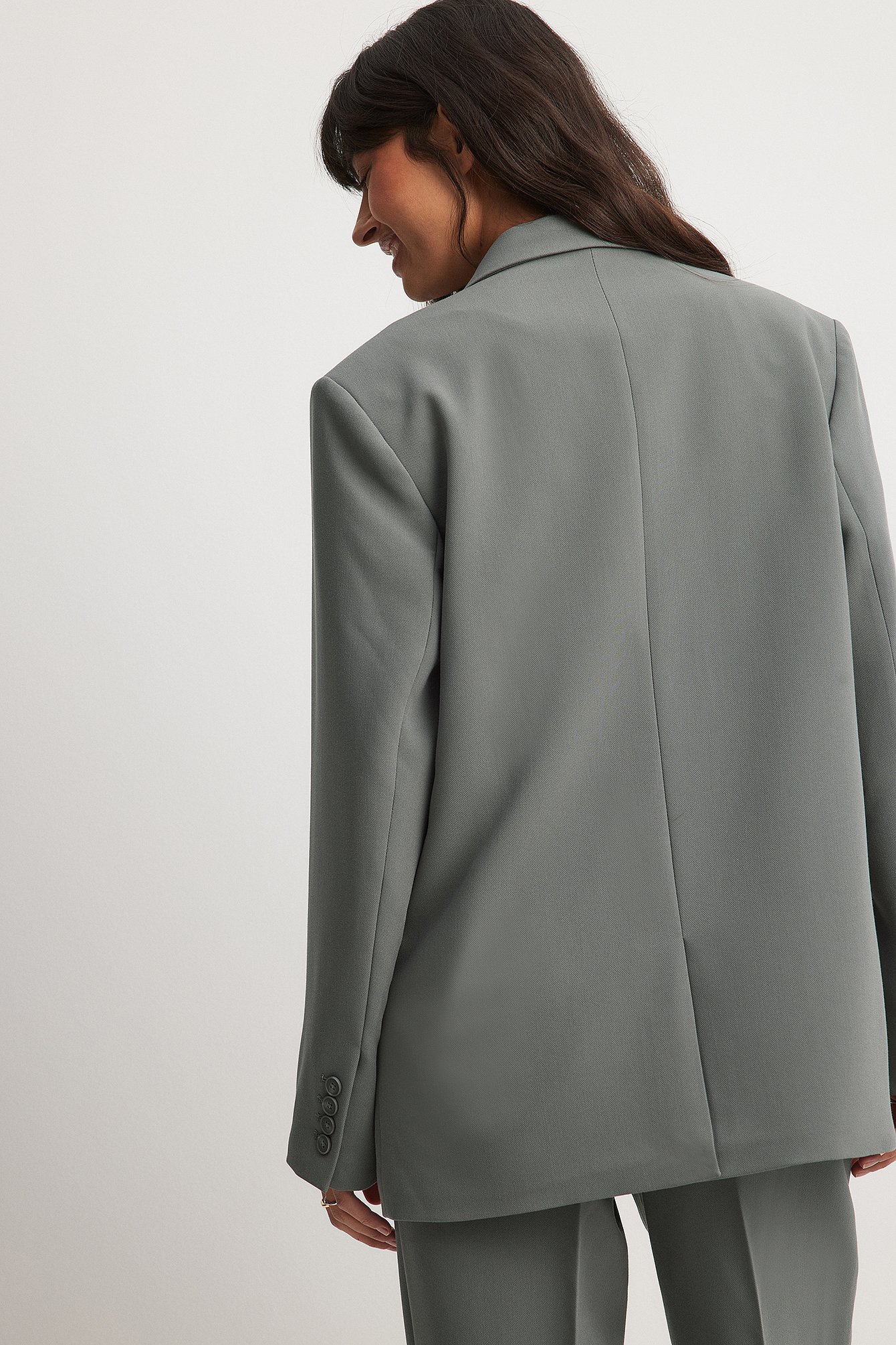 Oversize-Blazer mit drei Knöpfen