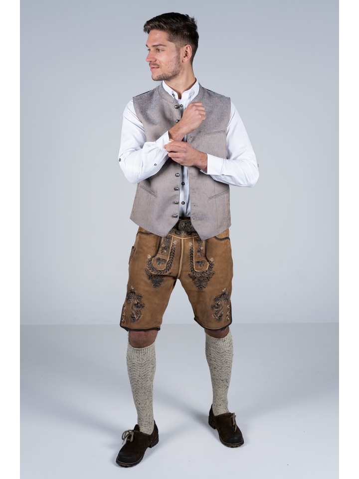 Edelnice Kurze Wildbock Lederhose Toni in hellbraun günstig kaufen