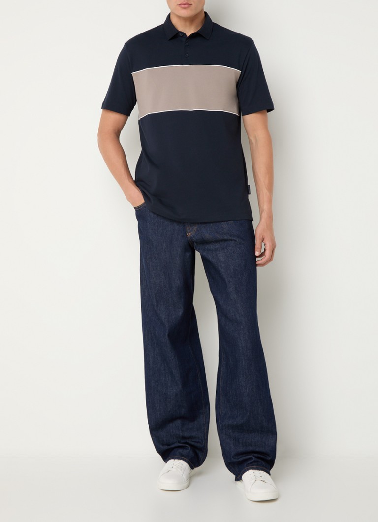 Polo Armani Exchange de corte regular com estampa listrada