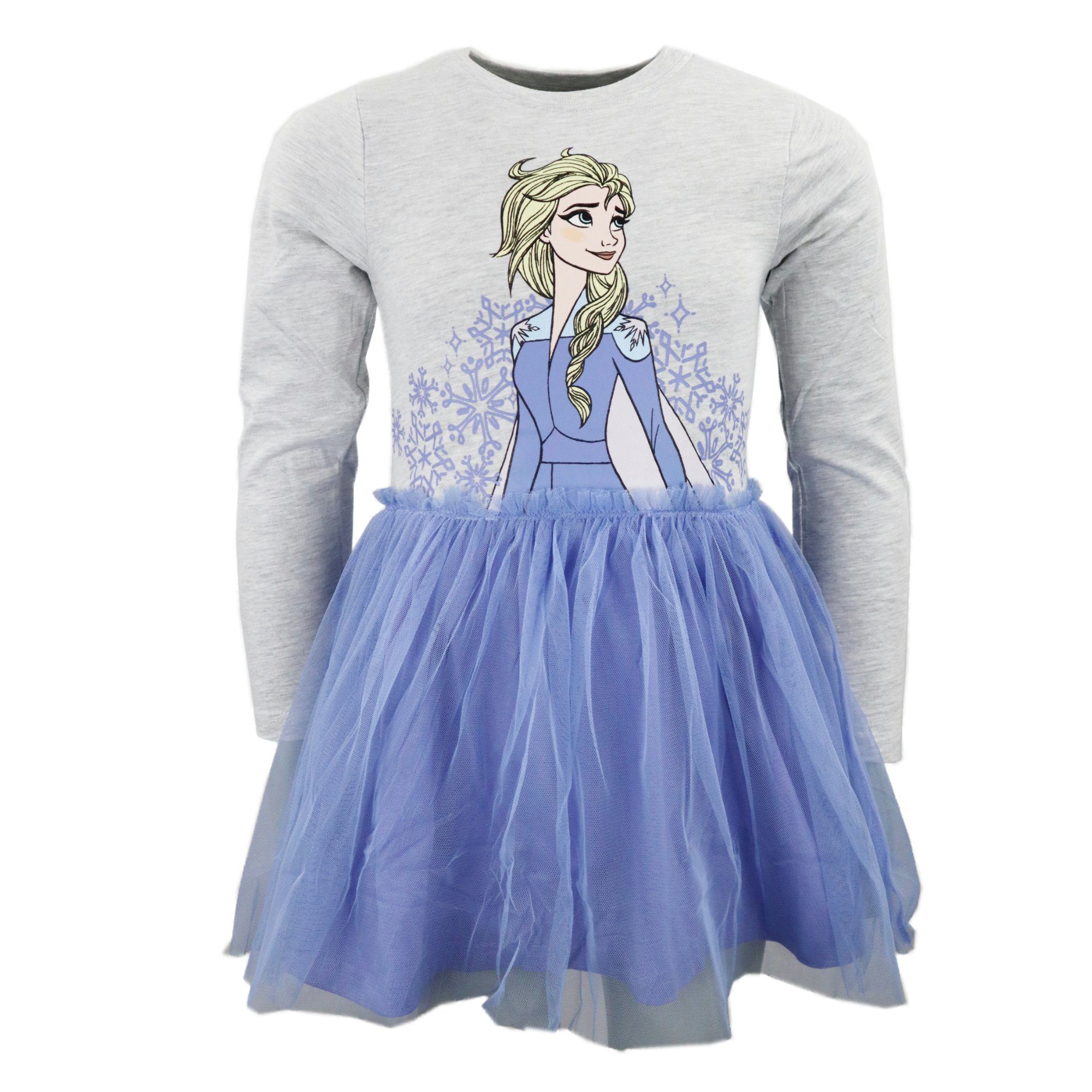 Tüllkleid  Die Eiskönigin Elsa Kinder Langarm Kleid Gr. 92 bis 128