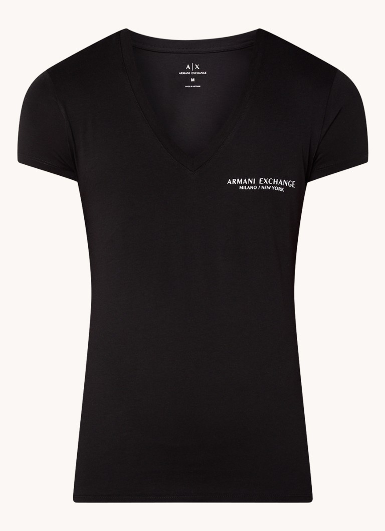 Armani Exchange T-krekls ar logotipu un elastīgu audumu