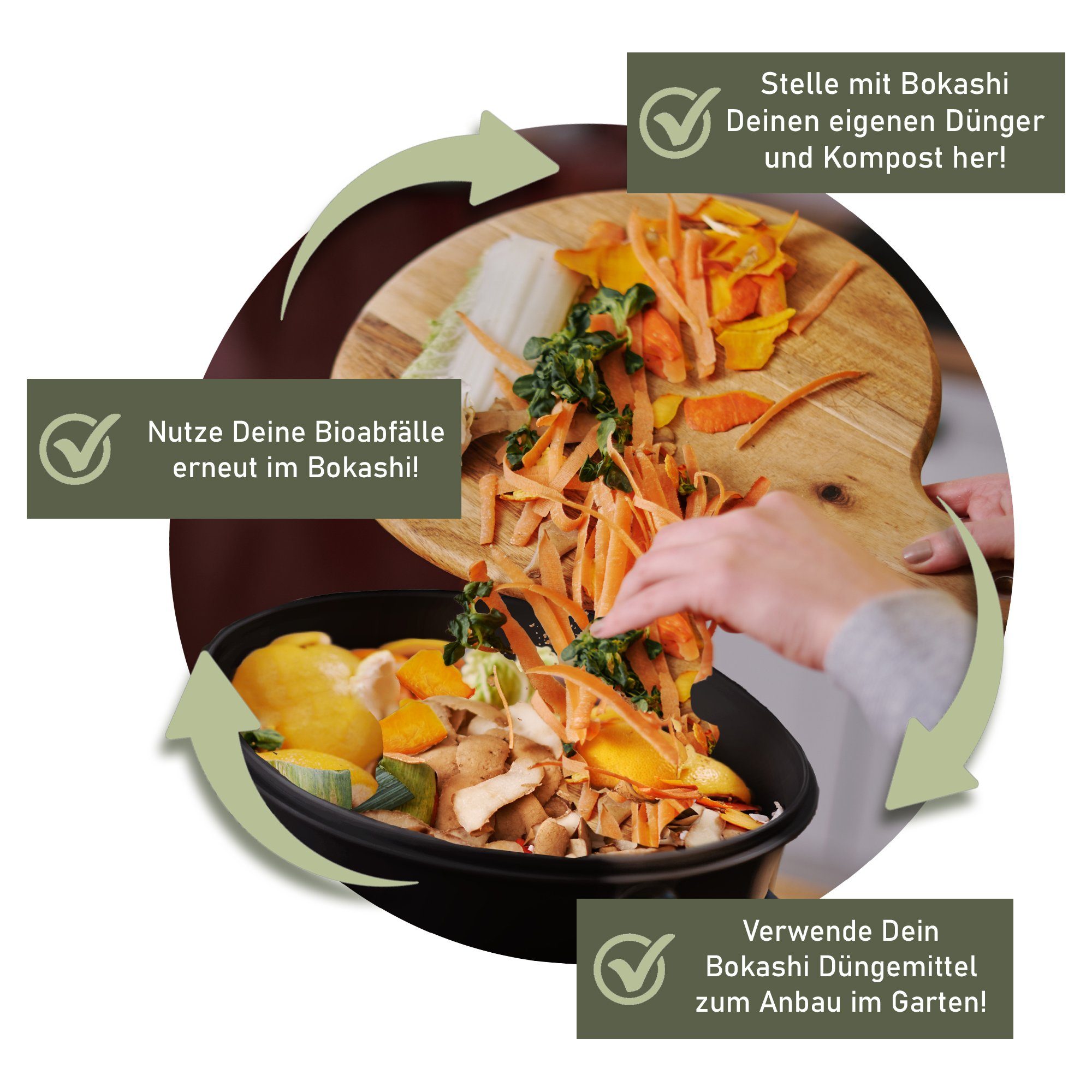 skaza Exceeding Expectations Komposter Bokashi Starter Set mit 2 Eimern und Ferment, 15,3 l