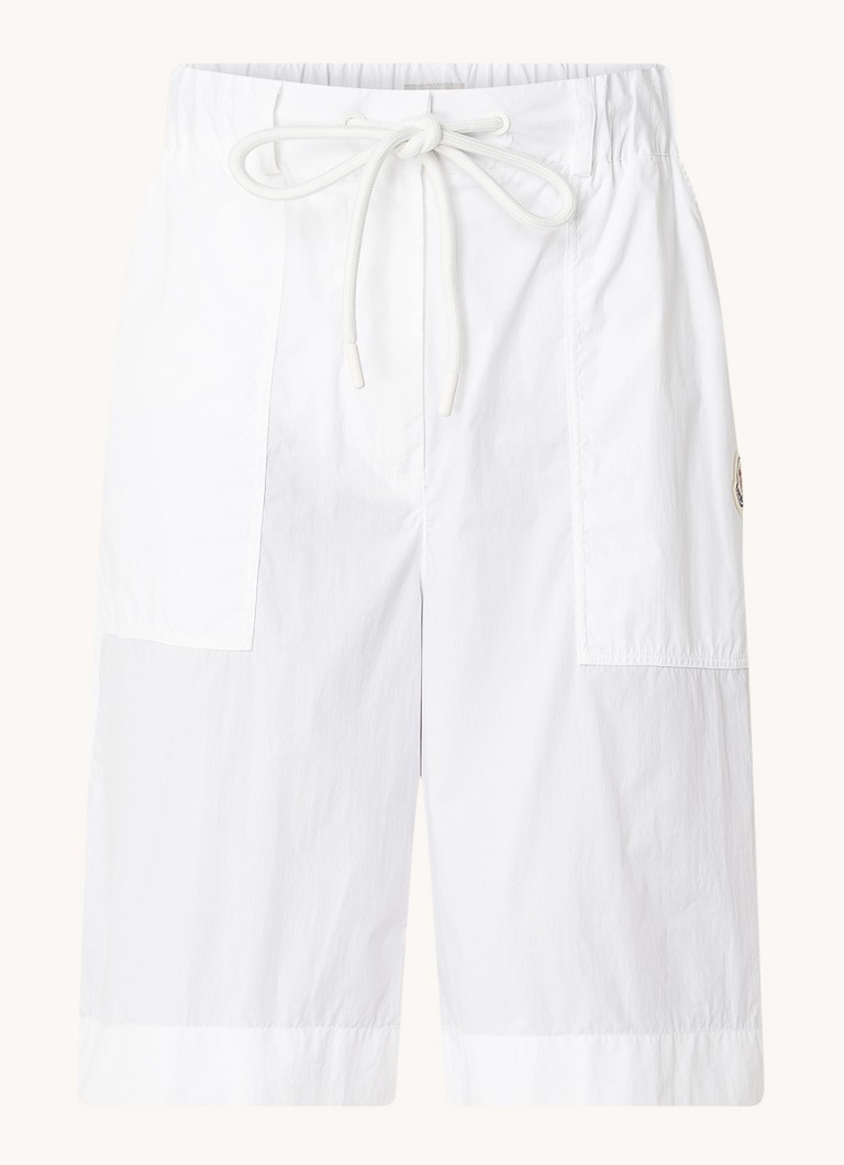 Pantaloncini Moncler a vita alta e vestibilità ampia con coulisse