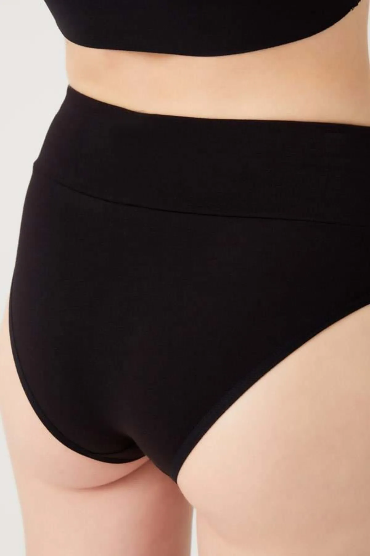 Cottonhill  Damen-Bikini-Höschen aus Baumwolle mit hoher Taille, 3er-Pack
