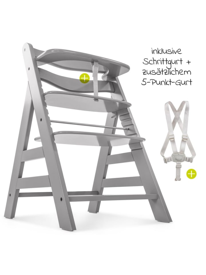 Hauck Hochstuhl Alpha Plus Grey - im Sparset inkl. in grau,schwarz günstig kaufen onesize