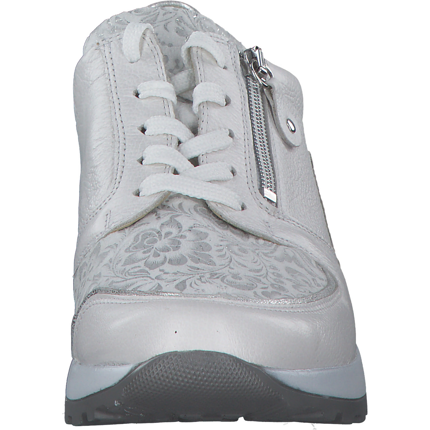Waldläufer Hiroko Soft H64007, Sneakers Low, Damen, WEISS SILBER WEISS