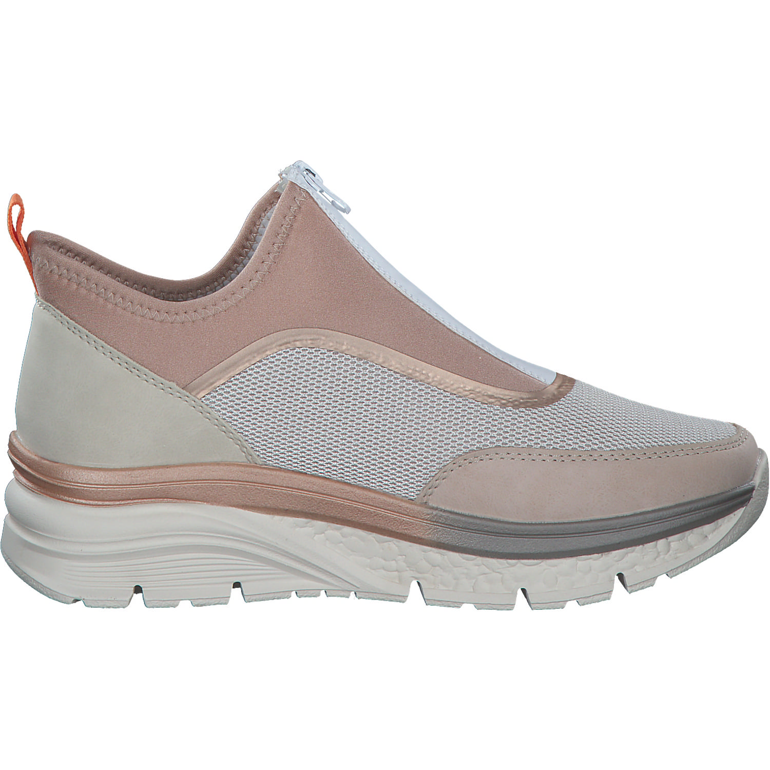 Rieker 48053, Slip-On-Sneaker, Damen, rose/kreide/kupfer/crema/perlr