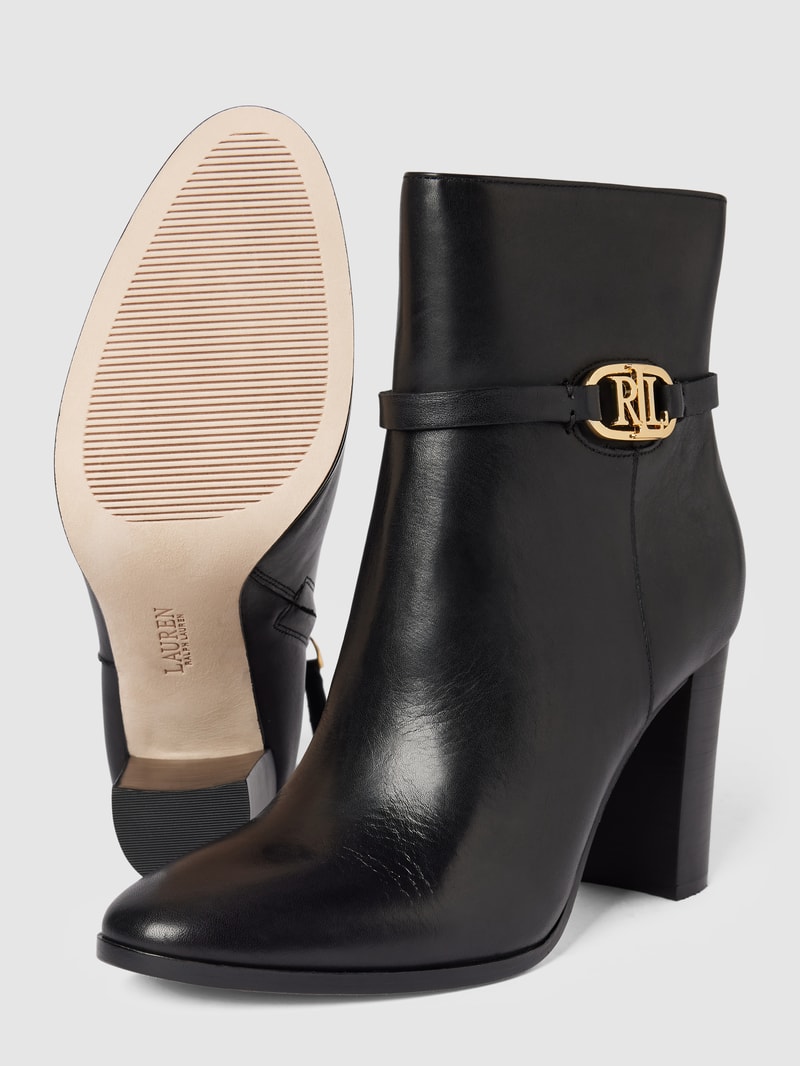 Stiefel mit Label-Details Modell 'MAXIE' in schwarz