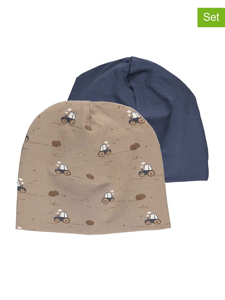 müsli 2er-Set: Beanies in Dunkelblau/ Beige/ Bunt günstig kaufen