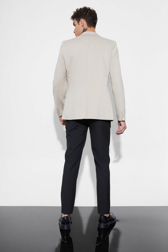 Einreihiger Skinny Jersey-Blazer