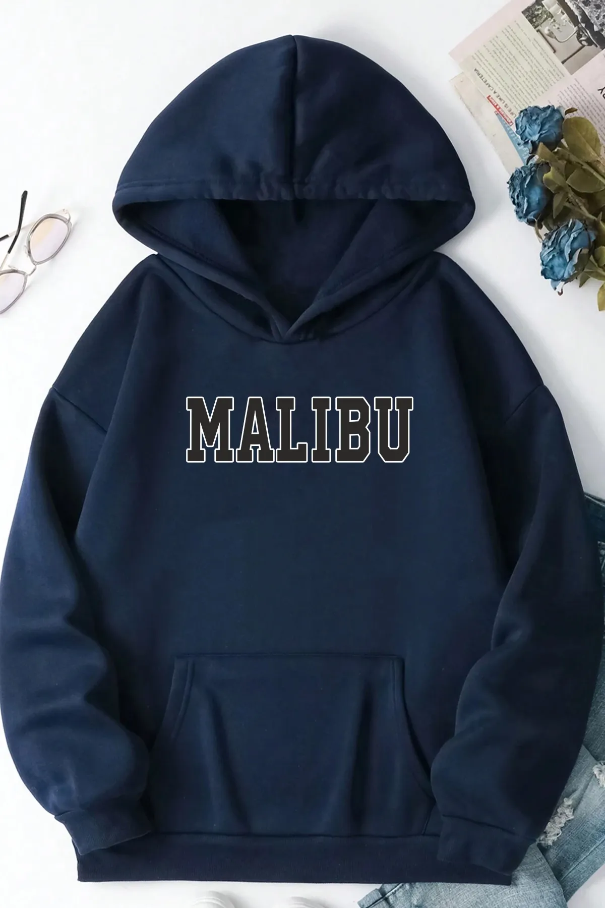 uyguntarz  Unisex-Sweatshirt mit Malibu-Aufdruck in Übergröße