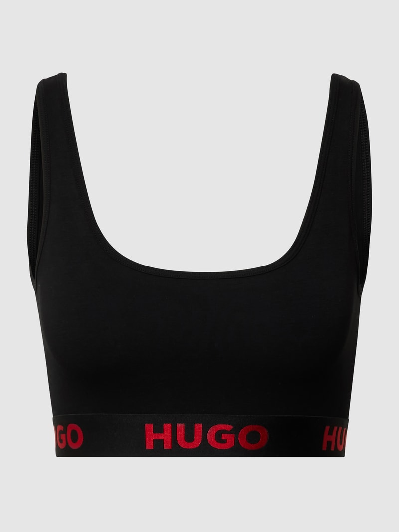 Bustier mit Logo-Bund Modell 'Bralette Sporty Logo' in schwarz