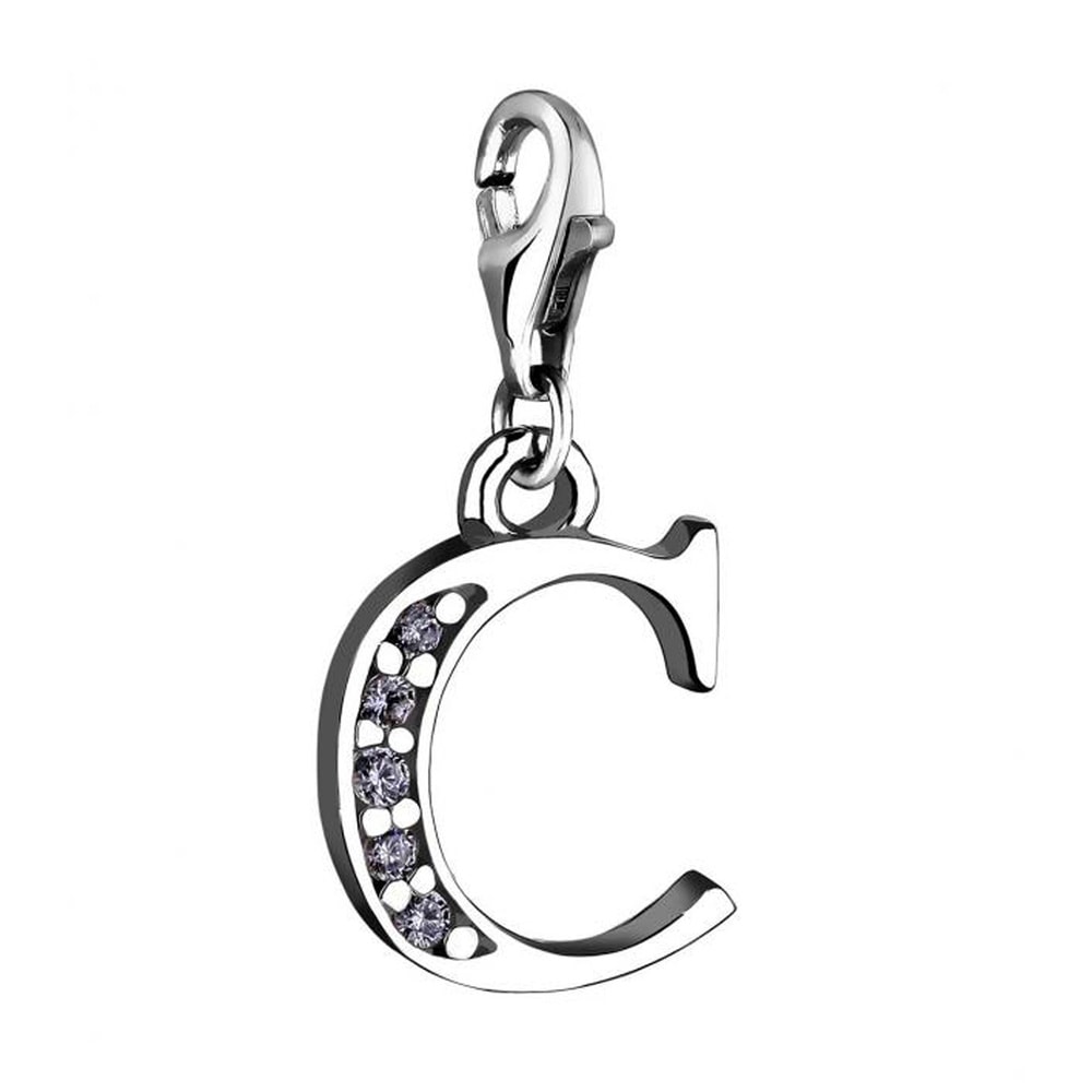 Nenalina Nenalina Amulette Charm lettre Pendentif individuel et personnalisé en argent 925 Pendentif