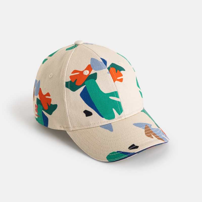 Casquette garçon beige à motifs feuilles géométriques Catimini