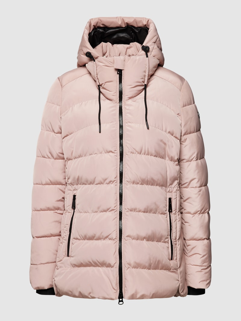 Steppjacke mit Kapuze in rosé