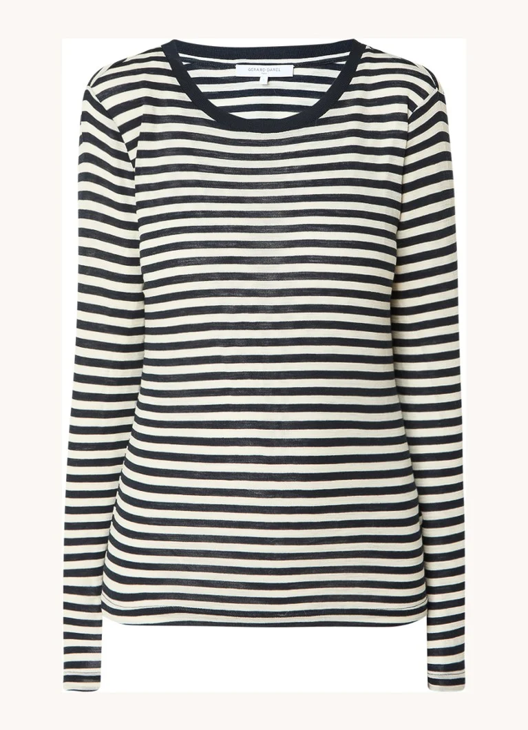 Gerard Darel Athenais long sleeve shirt made of wool with stripe print