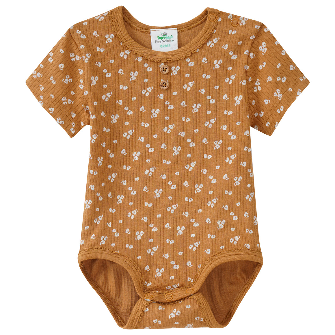 3 Baby Bodys mit Rippstruktur