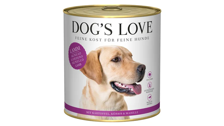 DOG'S LOVE Hundenassfutter Adult Lamm 800 g