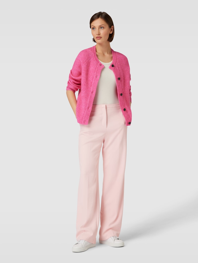 Strickjacke mit Alpaka-Anteil Modell 'LULU' in pink meliert