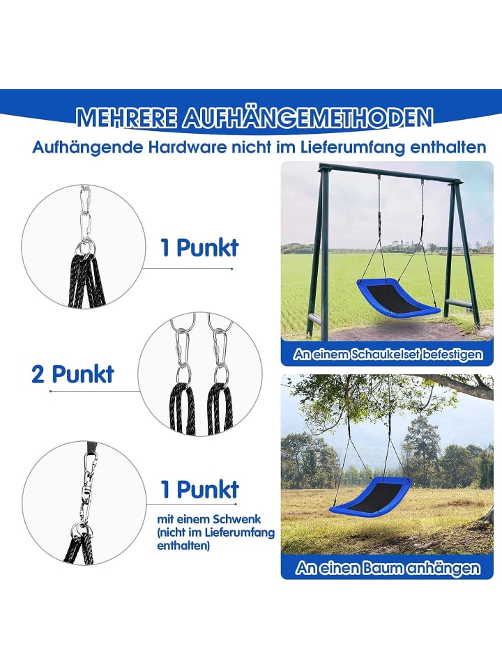 COSTWAY Nestschaukel in Blau günstig kaufen 80x150cm