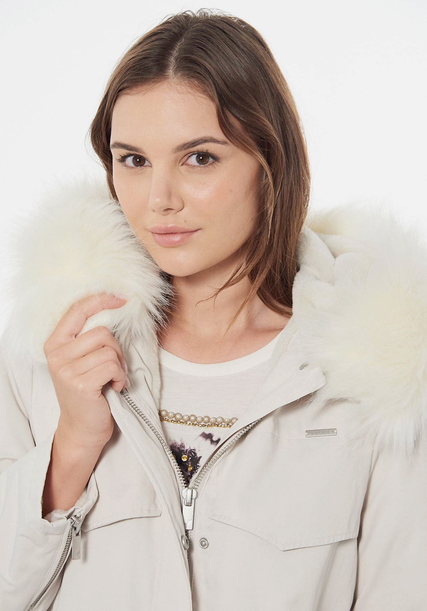 DORIS  Parka beige Femme