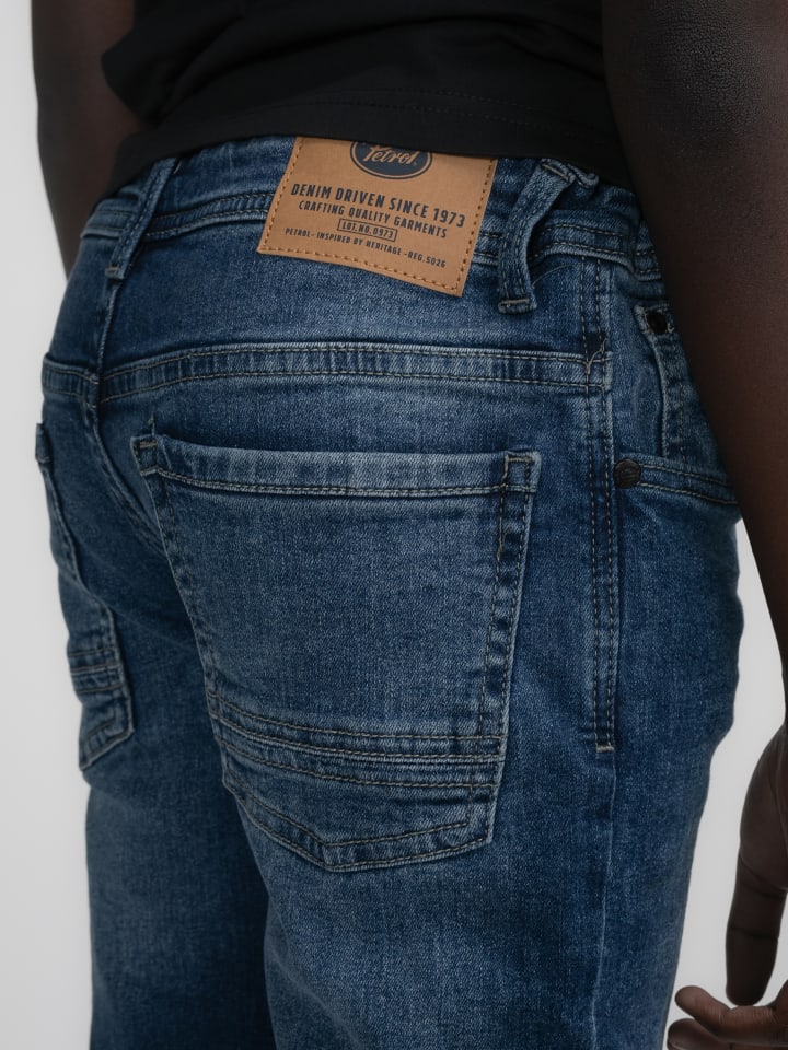 Petrol Industries Tapered Fit Jeans Turner Sequim in Blau günstig kaufen