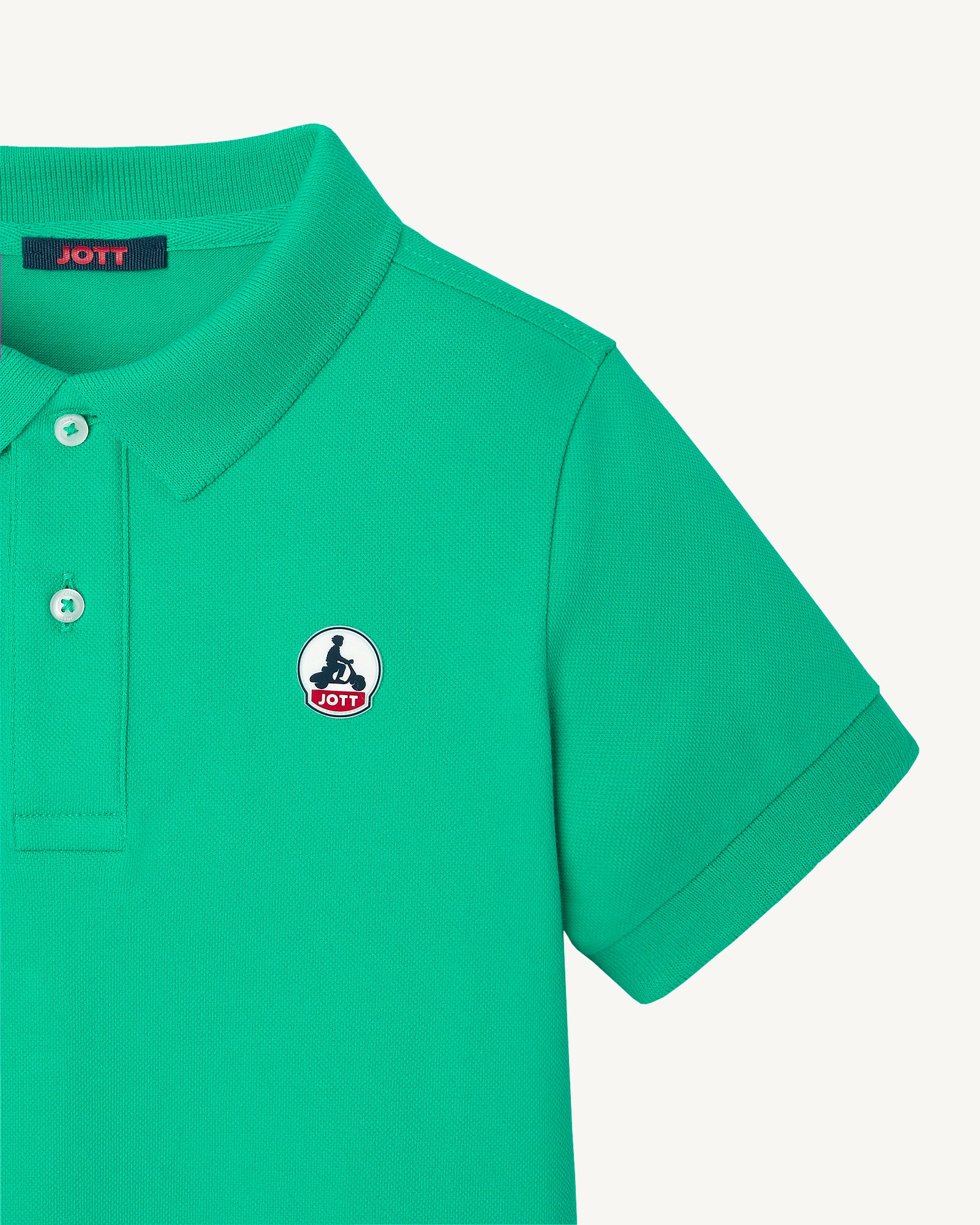 Polo enfant en coton biologique Vert Salvador