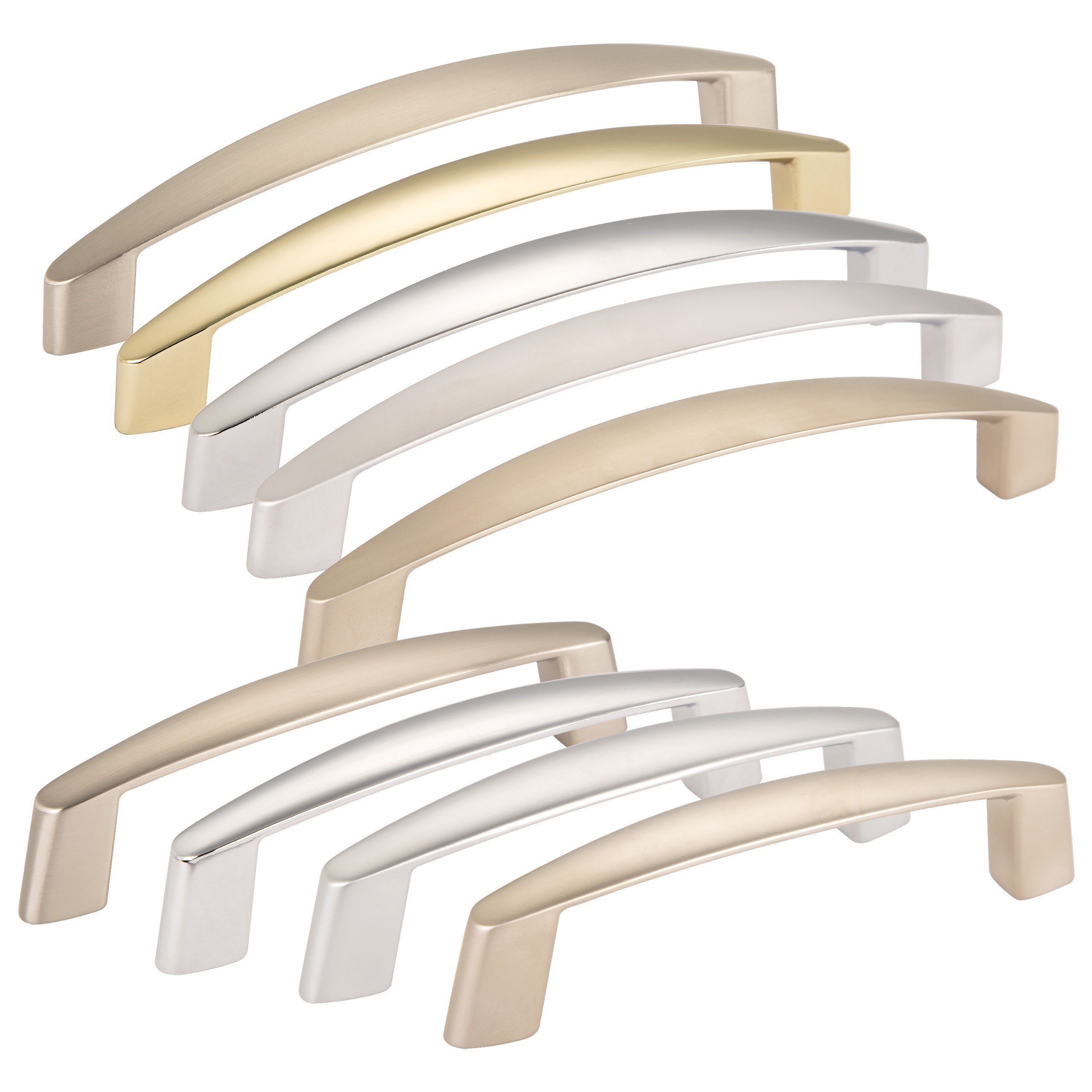 SO-TECH® Möbelgriff Bügelgriff UN17 BA 96 mm oder 128 mm, Griff Schrankgriff Schubladengriff - incl. Schrauben