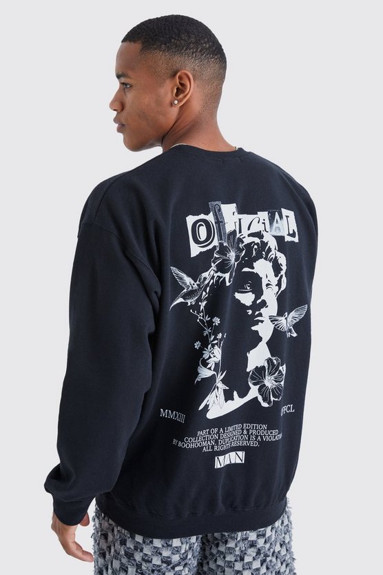 Oversize Sweatshirt mit Renaisscance Print