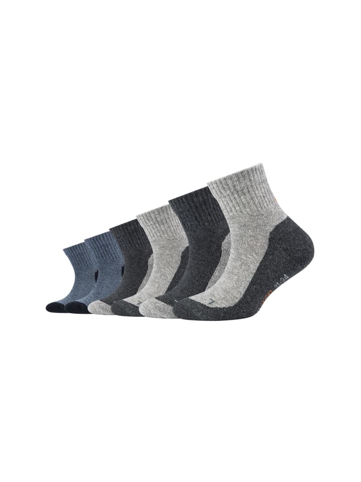 camano Sportsocken kurz pro tex 6er Pack function in dunkelgrau melange günstig kaufen