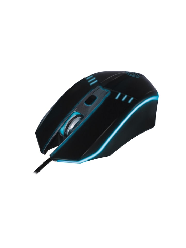 COFI 1453 Qware Gaming Maus Dallas Kabelgebundene Maus mit LED-Beleuchtung in Schwarz günstig kaufen onesize