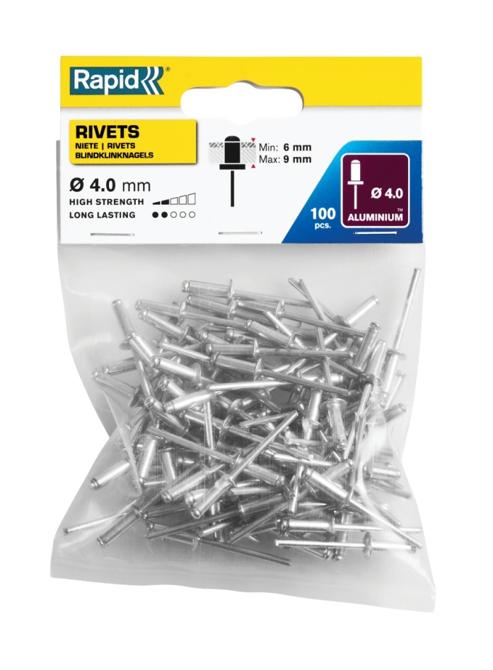 Rapid 5000379 Standardne slijepe zakovice Ø4,0 x 12 mm 100 komada