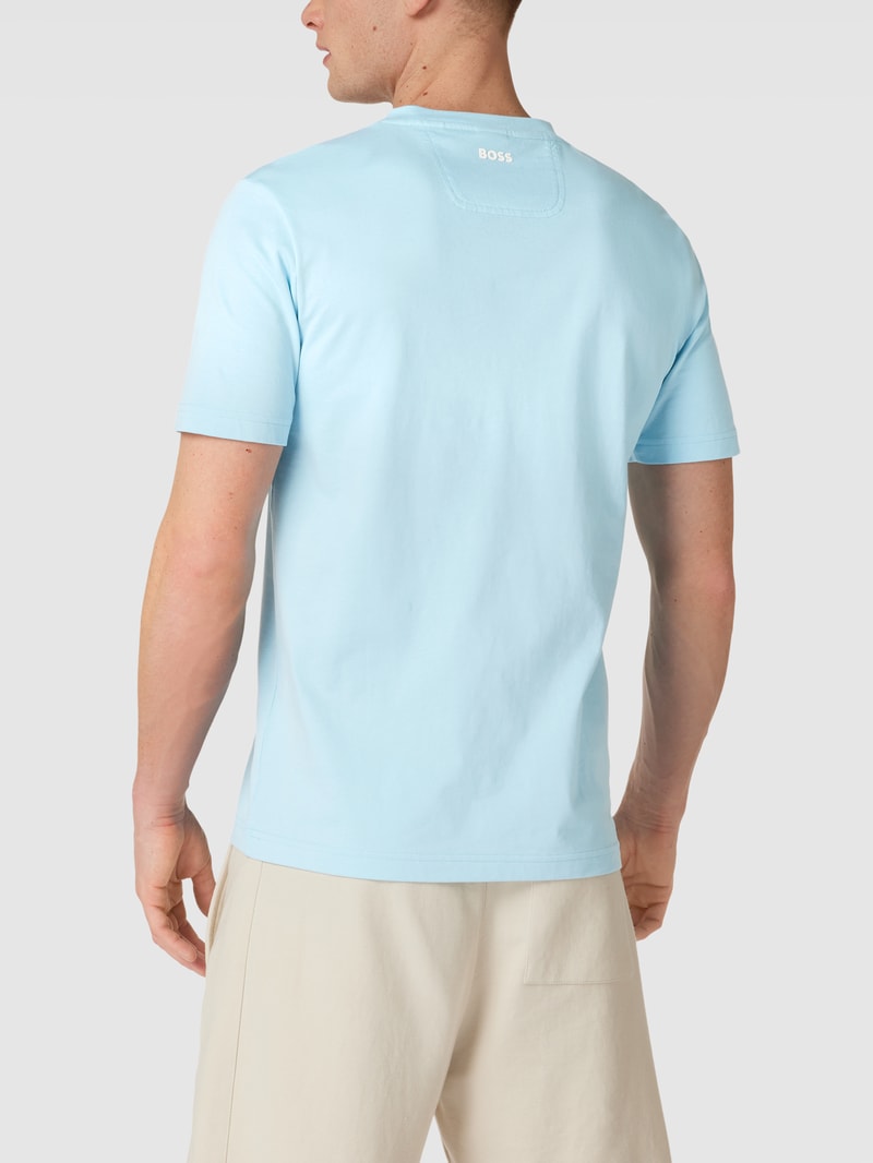 T-Shirt mit Motiv-Print Modell 'Tee 6' in hellblau