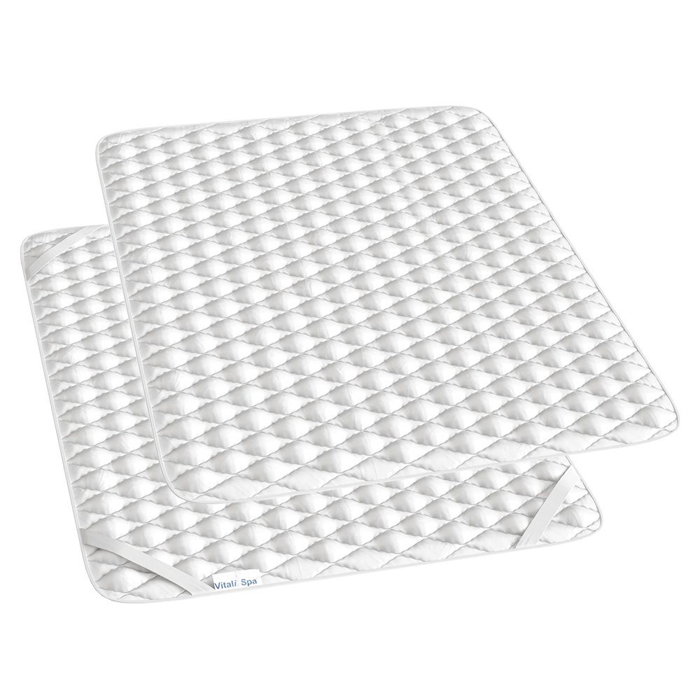 Matratzenschutzbezug Topper Matratzenschoner Auflage 160x200 weiß Baumwolle VitaliSpa®