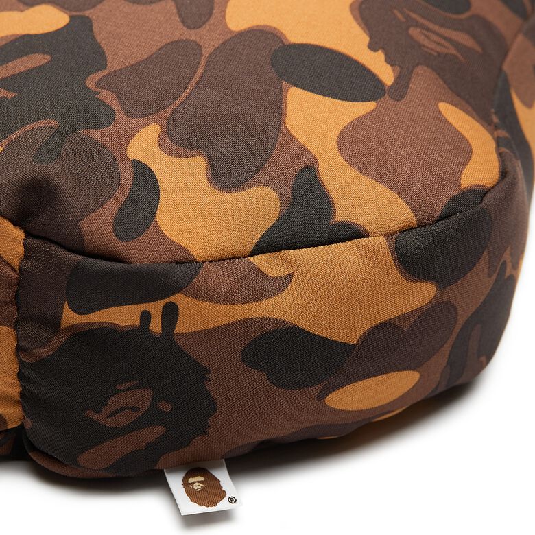 A Bathing Ape Valentine Chocolate Camo Ape Head Cushion M brown