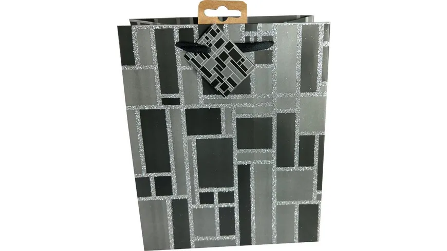 BOCK Geschenktüte klein Mosaik Glitzer 16 x 11 x 5cm sortiert