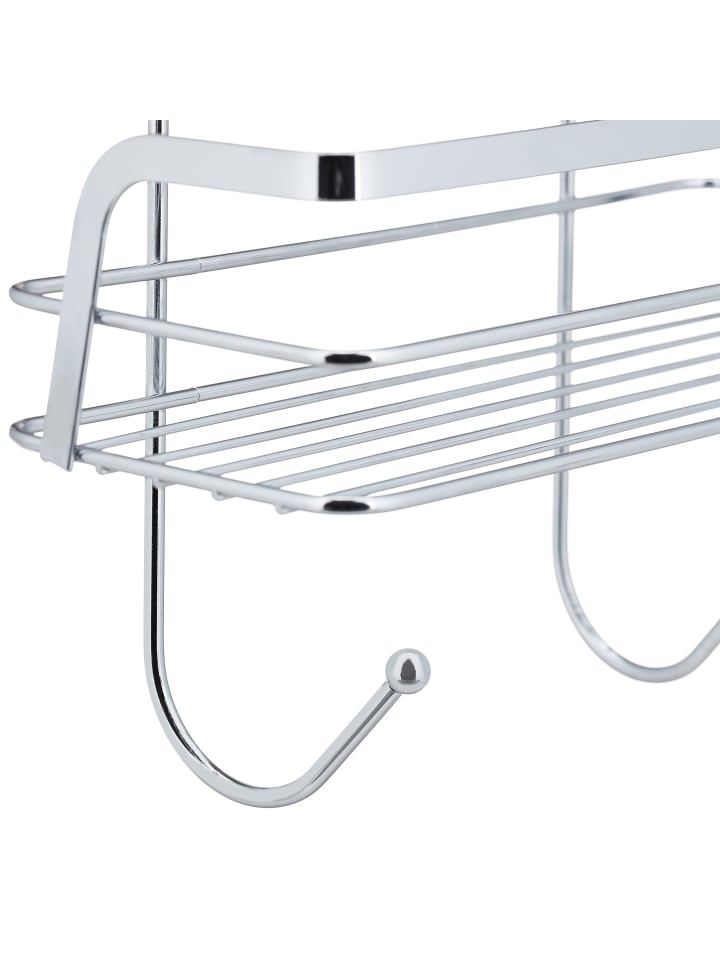 relaxdays Duschablage in Silber - (B)25,5 x (H)60 x (T)22,5 cm günstig kaufen onesize