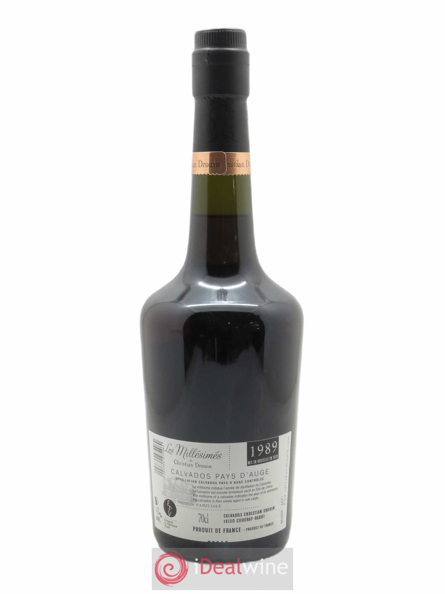 Calvados Christian Drouin Pays d'Auge (70cl) 1989 - Lot de 1 Bouteille