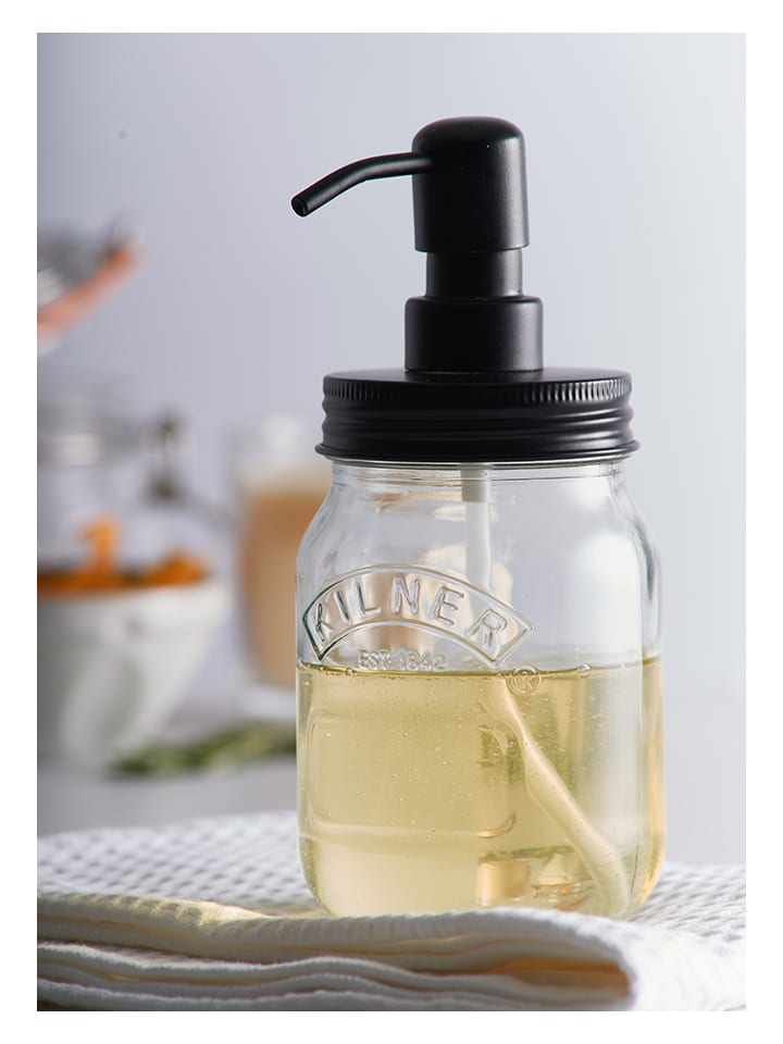 Kilner Seifenspender in Transparent/ Schwarz - 500 ml günstig kaufen onesize