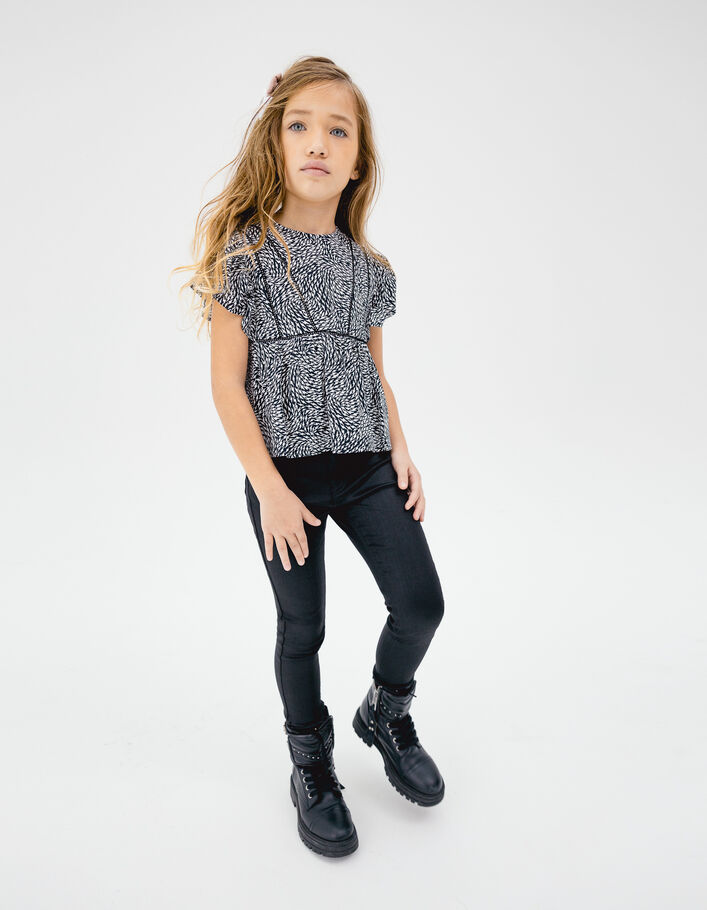 Jean skinny noir enduit fille