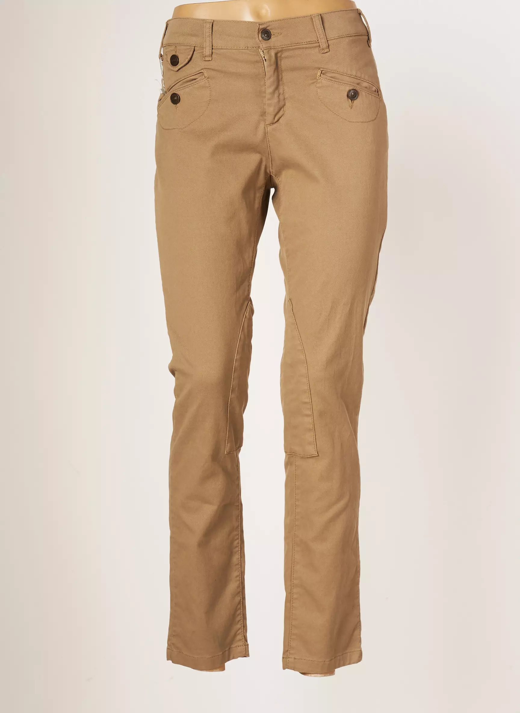 Carla Kops Pantalons Slim Femme couleur marron