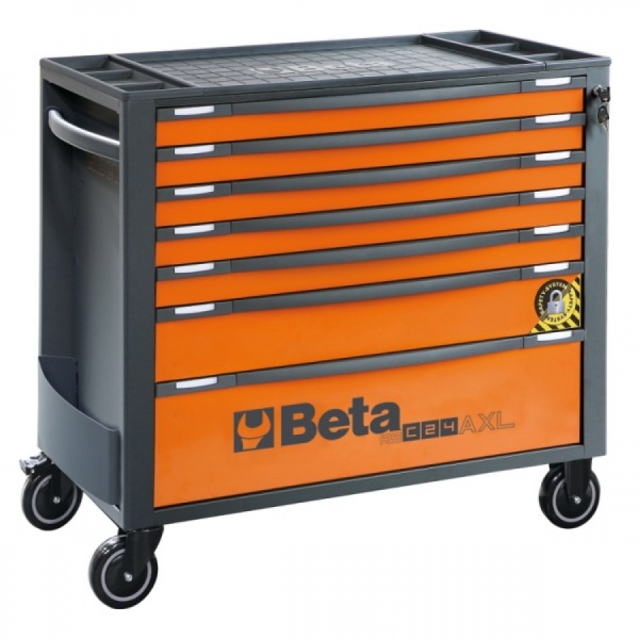 Carro de herramientas Beta 024004291, naranja + 9 cajones - 103,5 x 97 x 44,5 cm