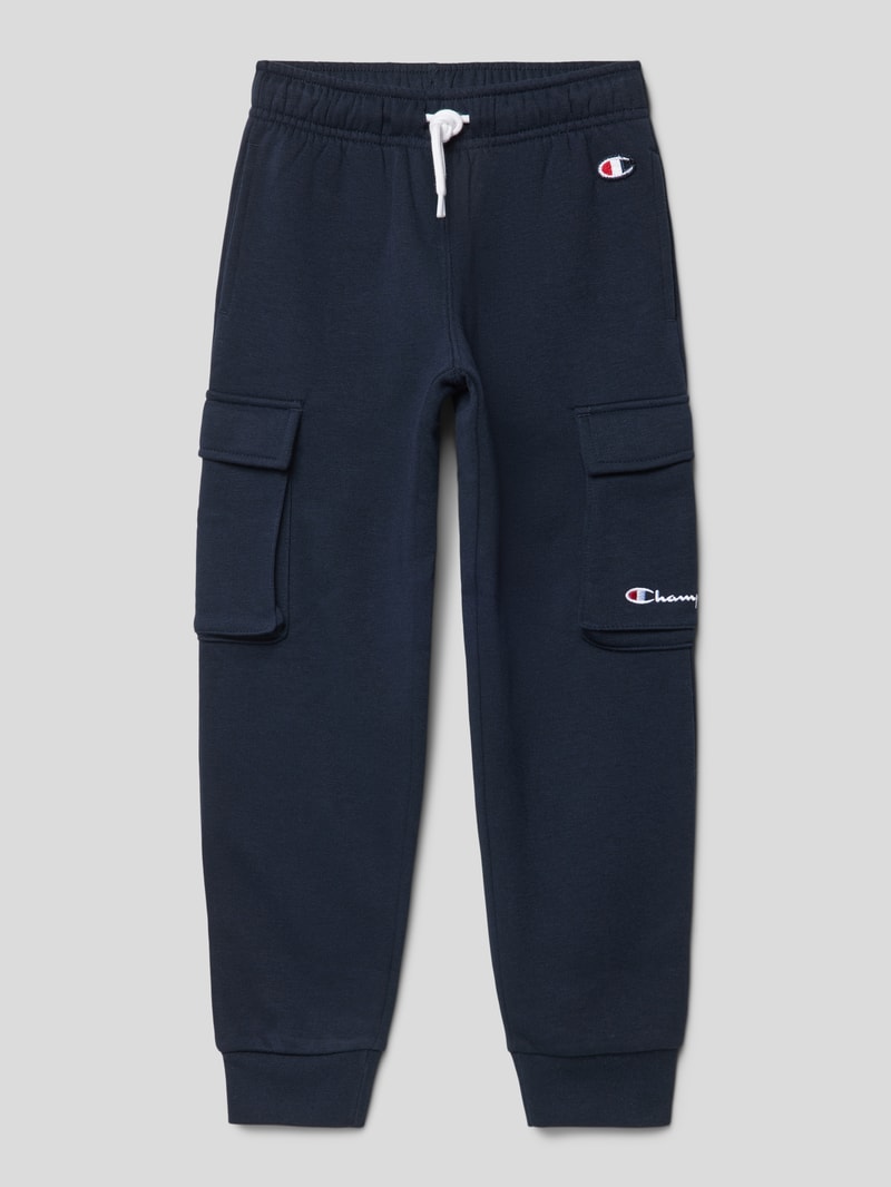 Sweatpants mit Cargotaschen in marineblau