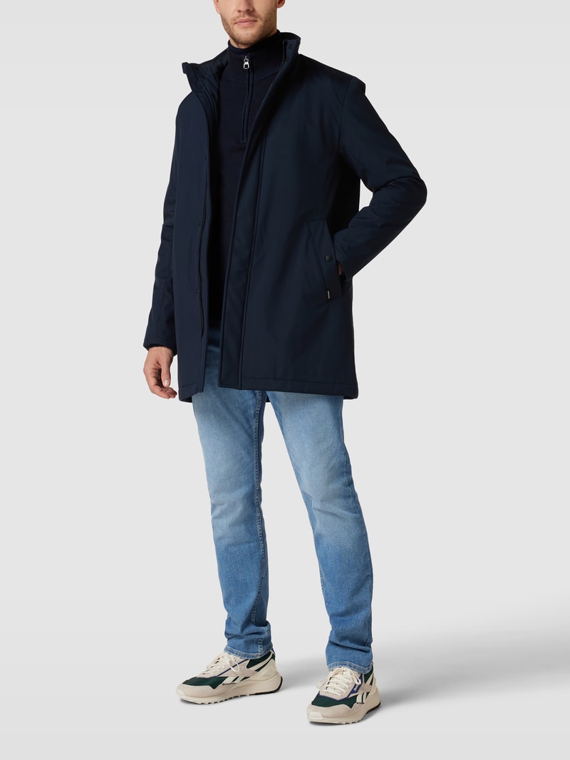 Mantel mit Stehkragen Modell 'Miles' in marineblau