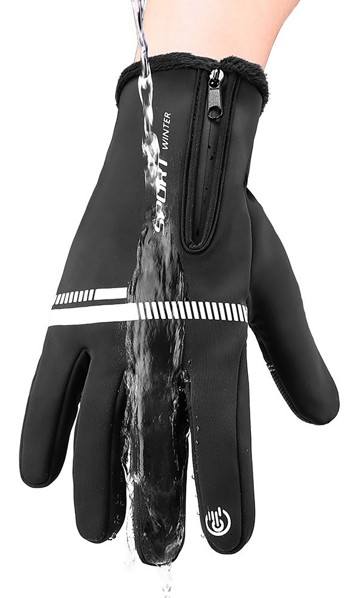 MobileTech schwarze Touchscreen-Sporthandschuhe